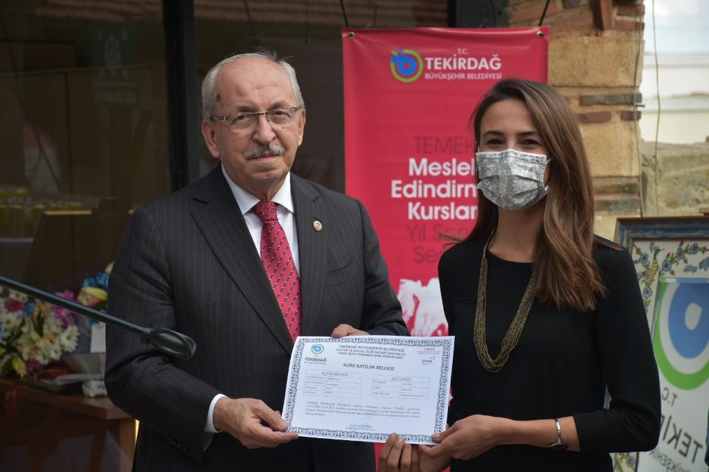 Kursiyerler sertifikalarına kavuştu