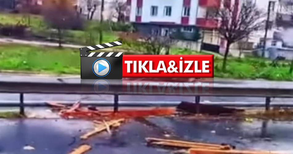 Veliköy’de çatı yola uçtu!