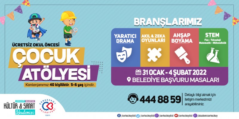 Çocuk Atölyesi açılıyor