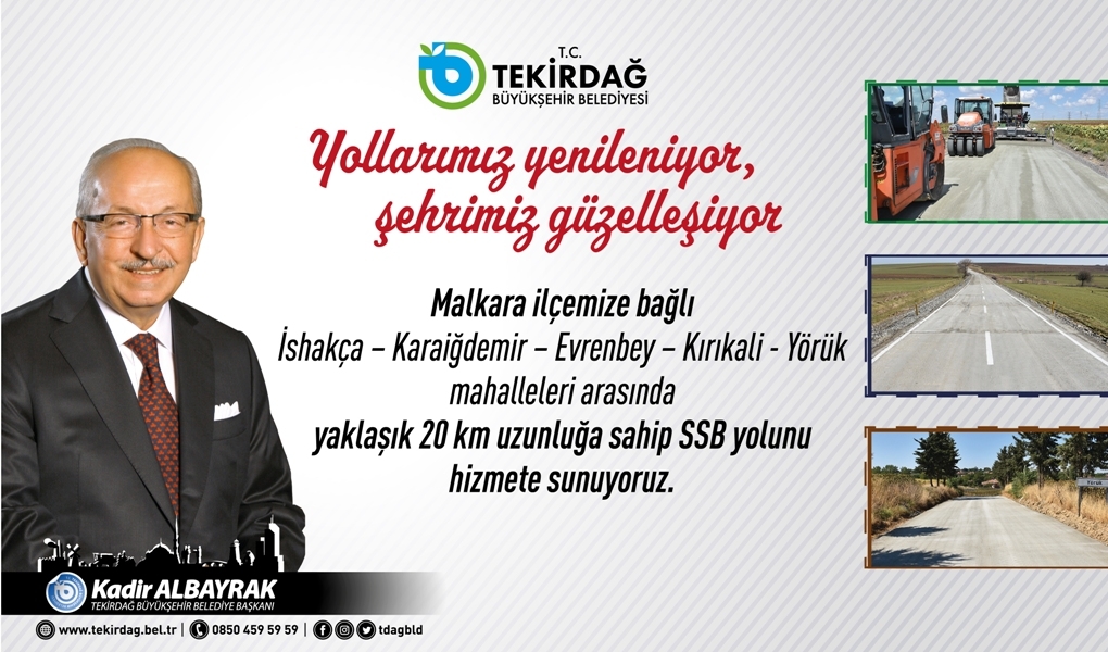 20 kilometrelik yol hizmete açılıyor