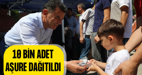 10 bin adet aşure dağıtıldı