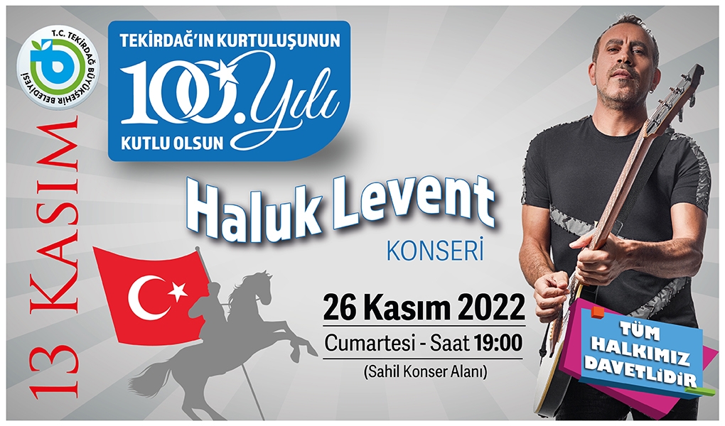 Haluk Levent, Tekirdağ’da sahne alacak