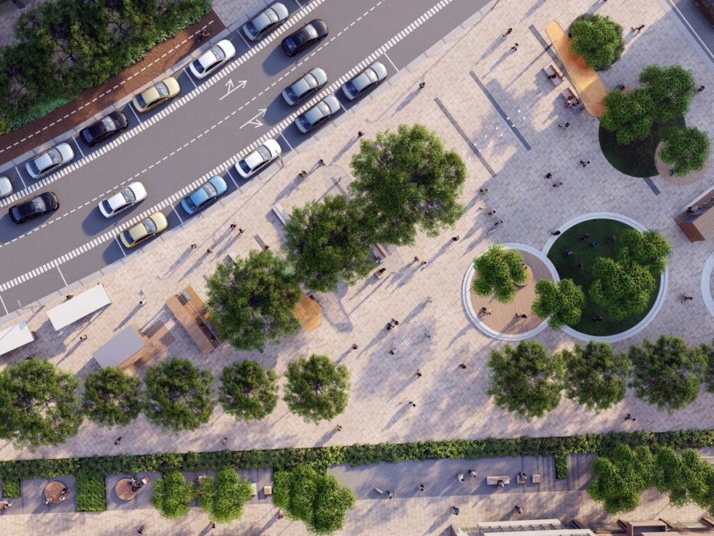 Köşem Mevkii’nde yeni bir meydan oluşturuluyor