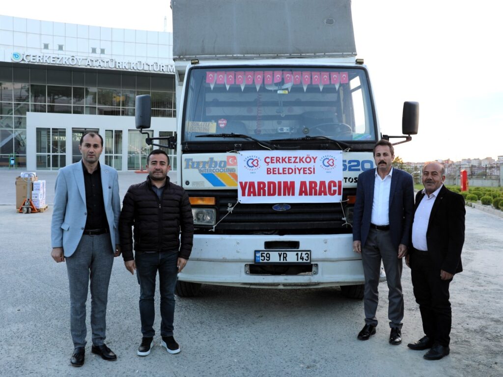 Çerkezköy Belediyesinden Tokat’a yardım eli
